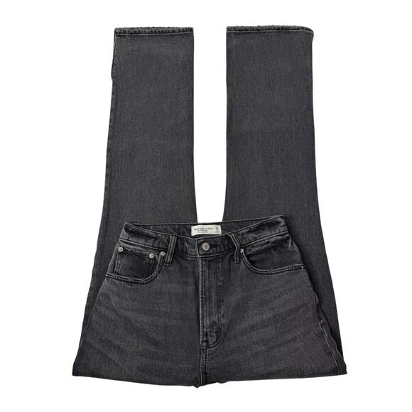 Abercrombie & Fitch Curve Love Ultra High Rise 90s Straight Jeans sz 26 Vent Hem - Picture 10 of 16